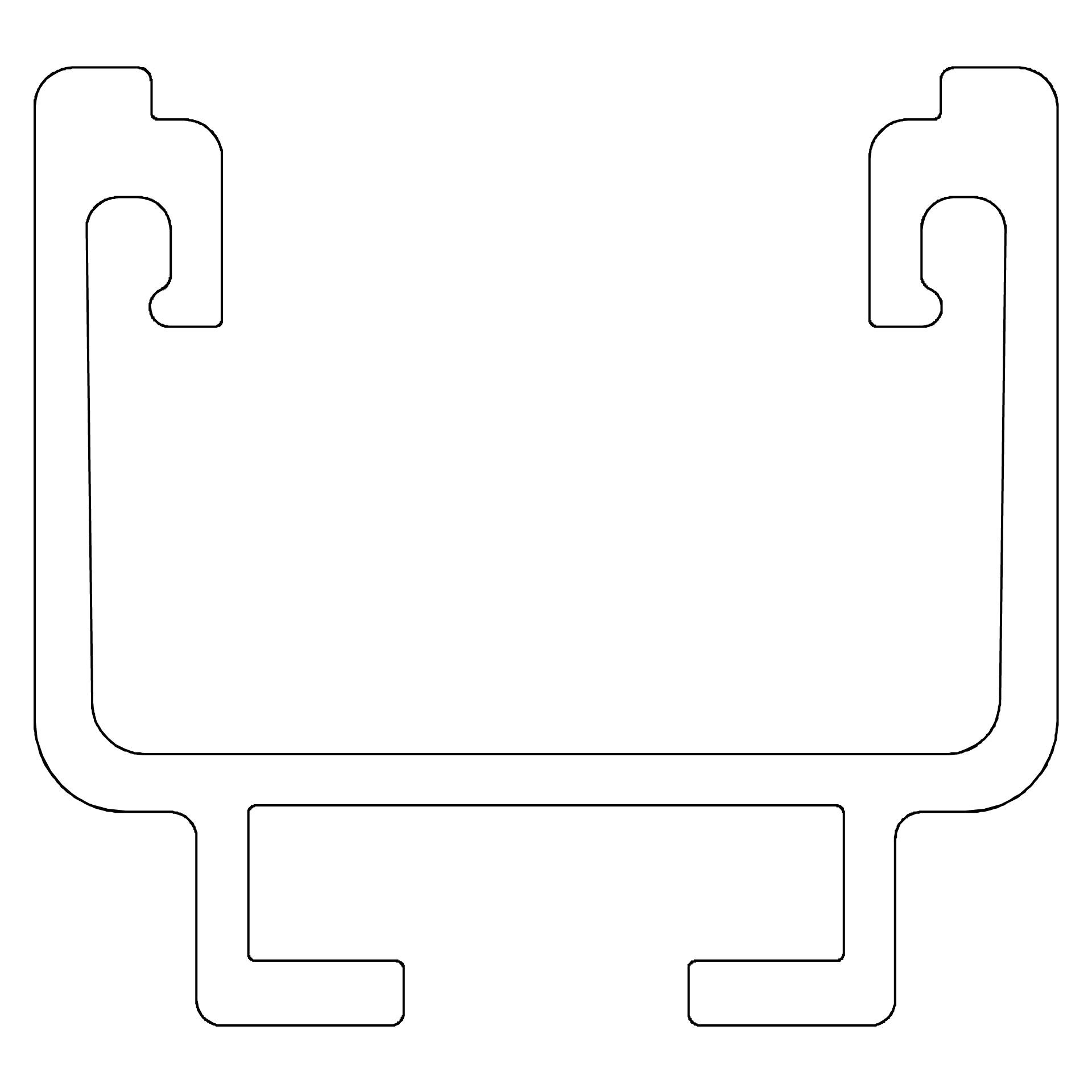 SolidRail Light; 5.95 m, schwarz eloxiert