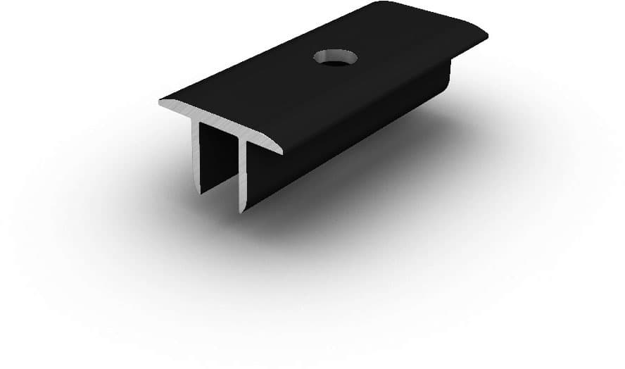 K2 Middle Clamp XS, black anodized.