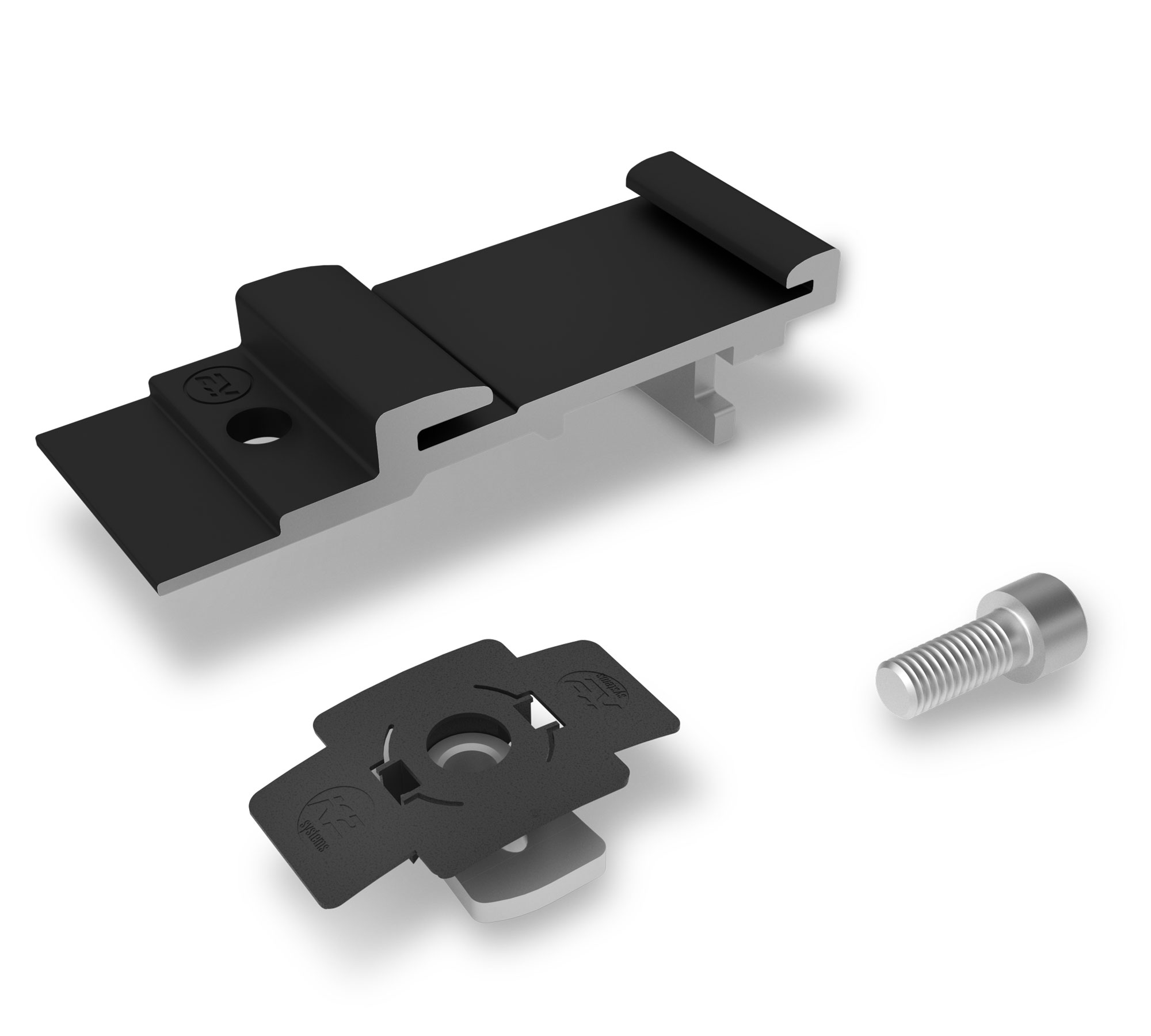 InsertionRail 2.0 CrossConnector-T Set, black anodised