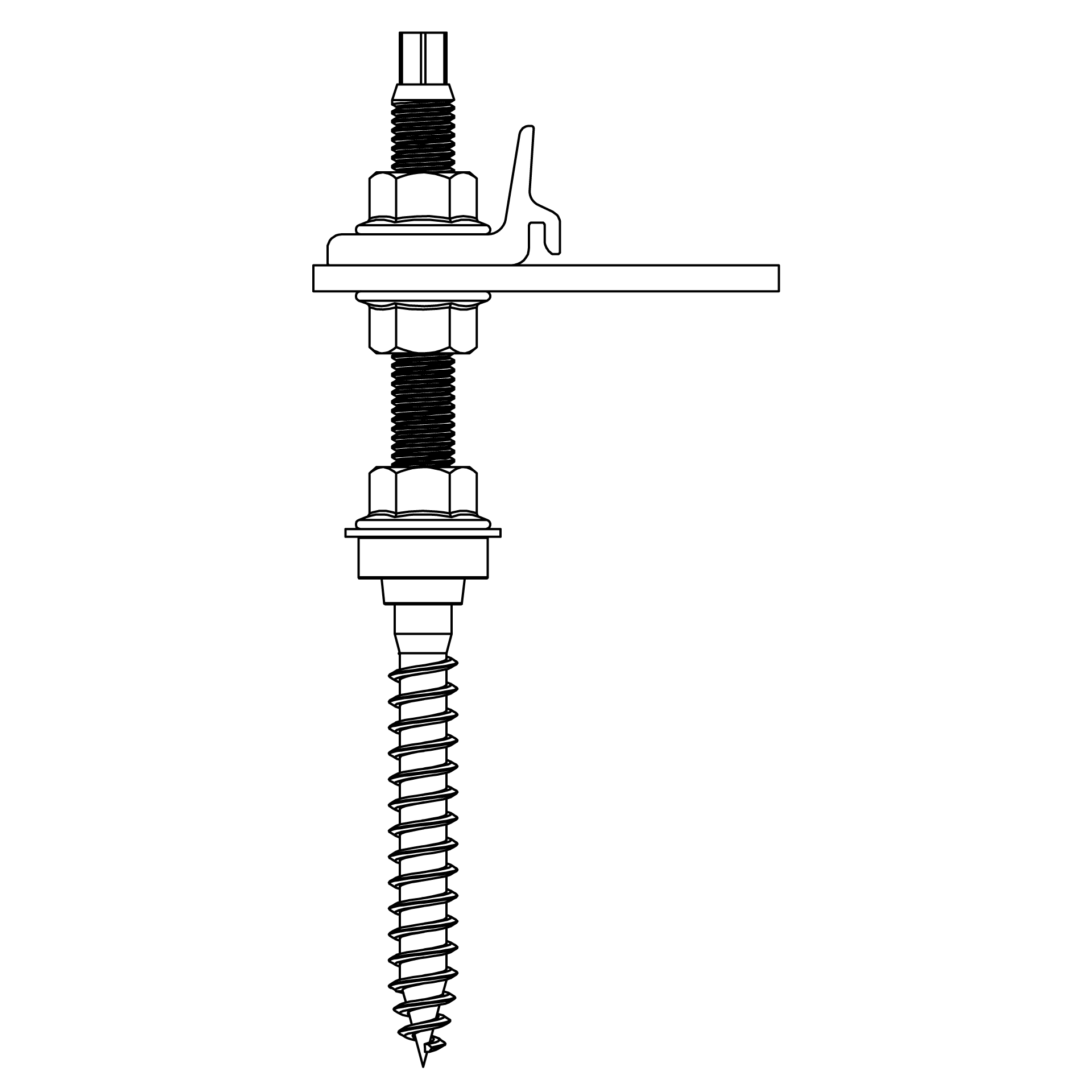 Hanger bolt SingleRail M12