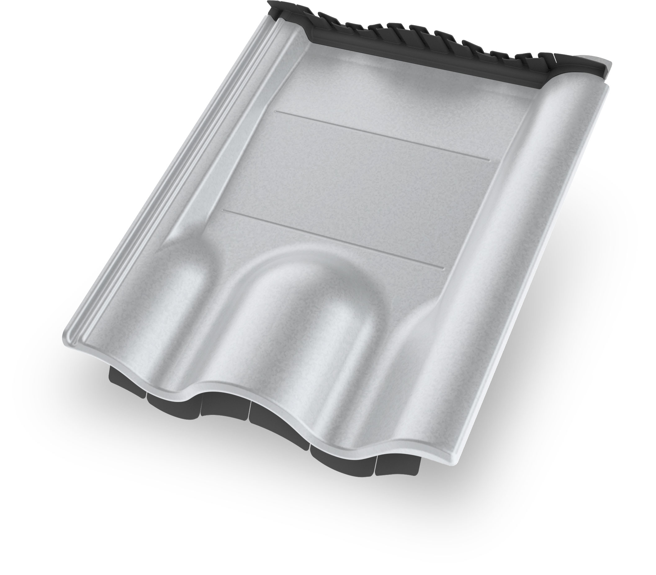 K2 4-Tile Metallersatzziegel, verzinkt