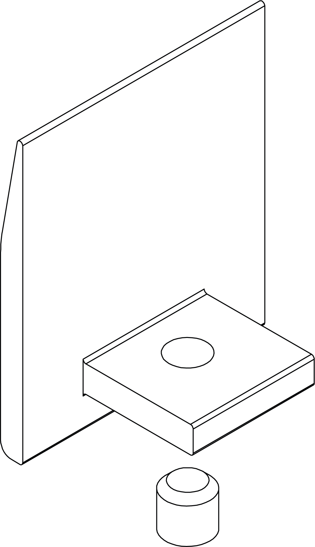 InsertionRail 2.0 EndStop, schwarz eloxiert