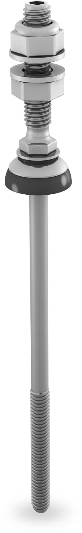 Solarfastener M10x70 with fibre-cement seal for steel substructure